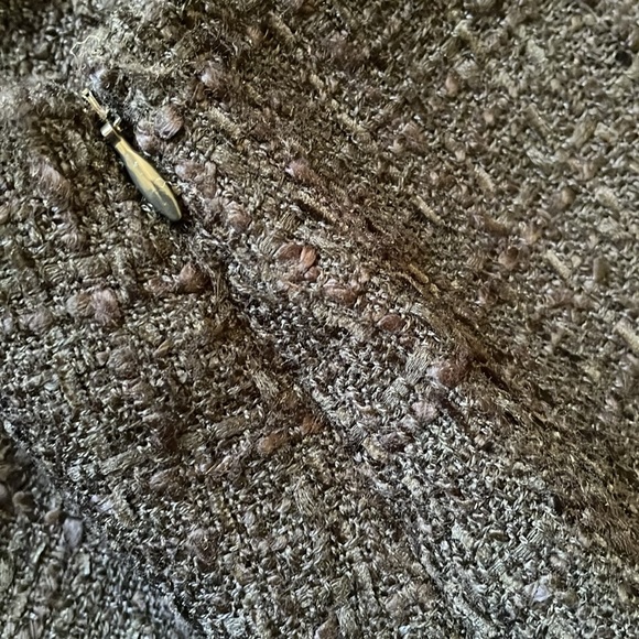 BNWT Loft Black Tweed Button Wrap Skirt size 4 fully lined - Picture 6 of 10